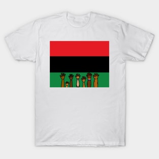 Pan African flag Juneteenth black freedom liberation T-Shirt